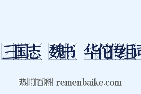 三国志·魏书·华佗传组词是什么意思的图片